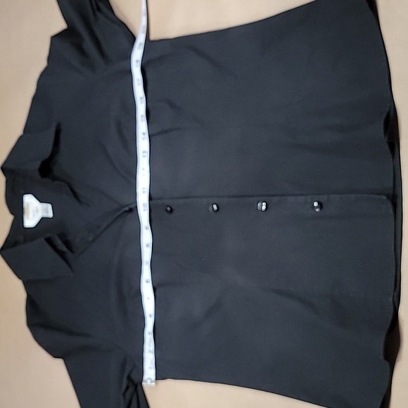 Talbots Size 12 Black Long Sleeve Button Down French Cuff Shirt, Exc. Used Cond. - Picture 8 of 16